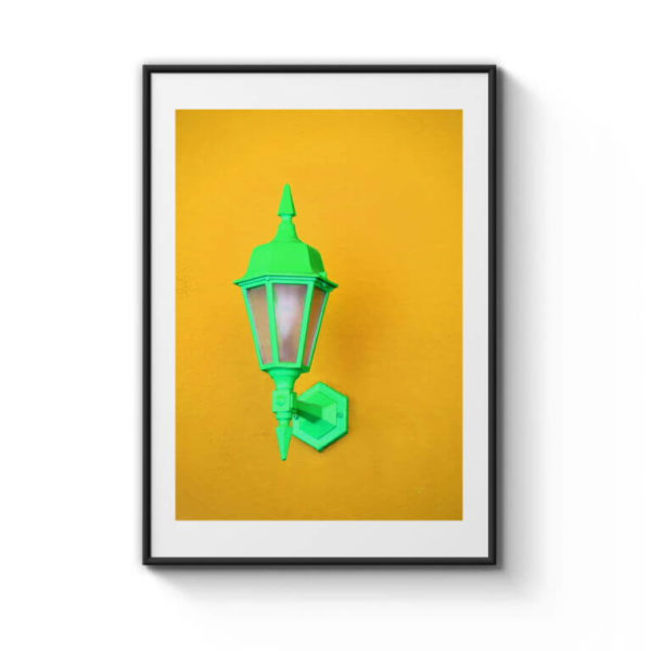 green lamp post poster