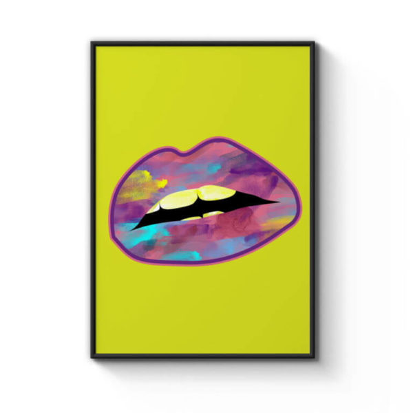 lips canvas art print